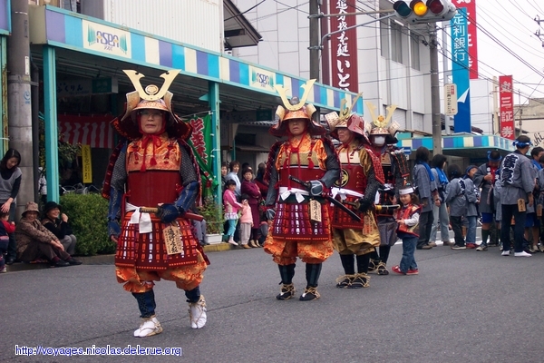 Samourais during a parade