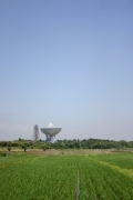 Radio telescope at Tsukuba geographical survey (rice_fields_0061.jpg)