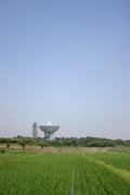 Radio telescope at Tsukuba geographical survey (rice_fields_0062.jpg)