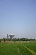 Radio telescope at Tsukuba geographical survey (rice_fields_0065.jpg)