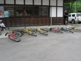 Bikes parked in Front of the station (minami_aizu_cycling_4260.jpg)